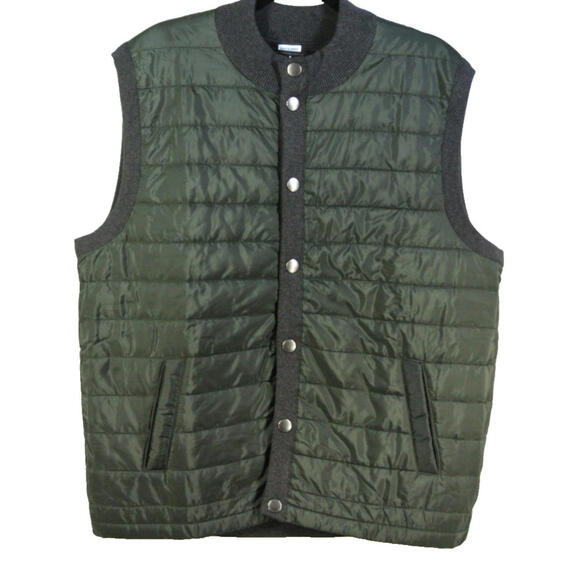 NEWBarbour Essential Mixed Media Vest in Olive/Gray Size XL #T085
